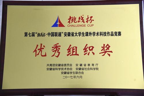 第七届“挑战杯”安徽省大学生课外学术科技作品竞赛优秀组织奖背后的组织工作特色